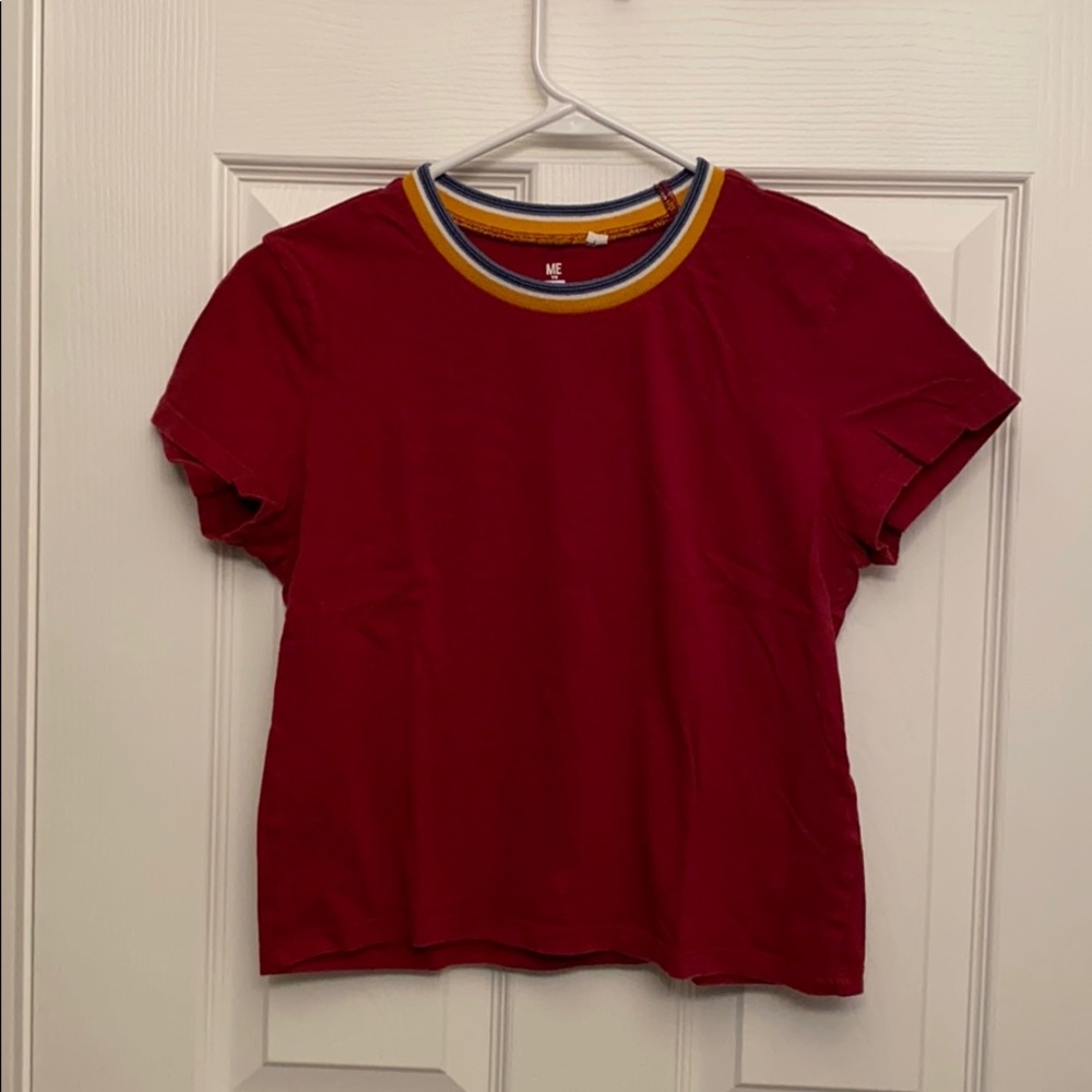 Red crop top